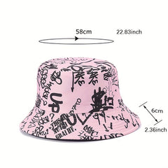 Men's Sun Hat Letter Print Bucket Hat Male Basin Hat