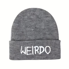 3D Letter Weirdo Beanie Hip Hop Hat Street Windproof Knitted Hat
