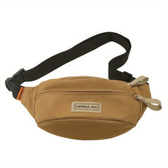Men's Casual Letter Patch Chest Bag Travel Outdoor Sports Shoulder Bag