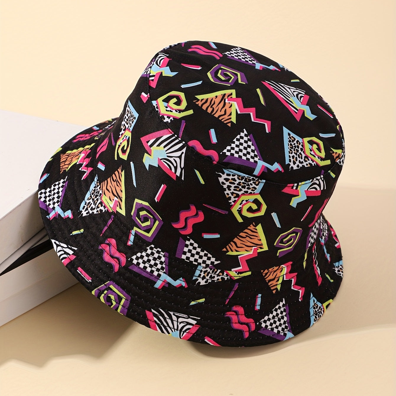 Geometric Argyle Double-sided Fisherman Hat