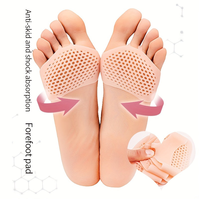 Silicone Forefoot Pads for High Heels - Breathable Honeycomb Insoles
