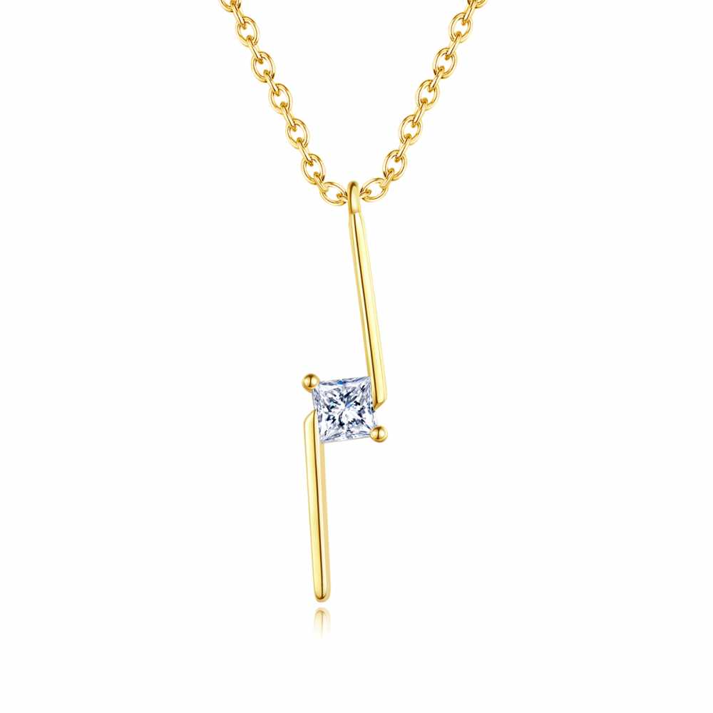 Women's Minimalist Silver Plated Necklace With 18-Inch Chain