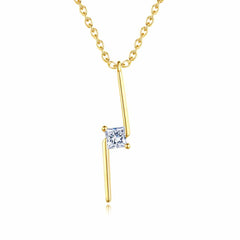 Women's Minimalist Silver Plated Necklace With 18-Inch Chain
