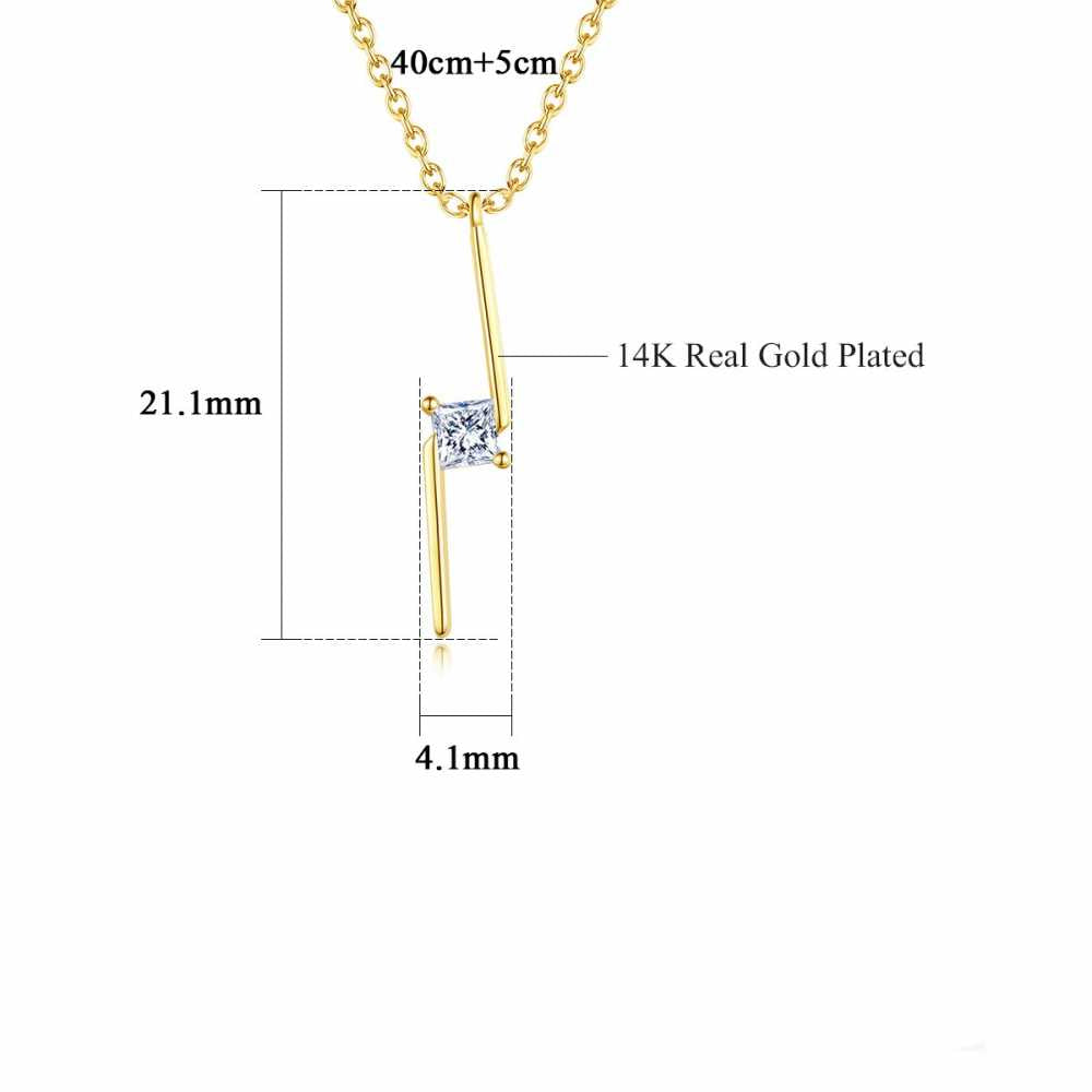 Women's Minimalist Silver Plated Necklace With 18-Inch Chain