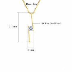 Women's Minimalist Silver Plated Necklace With 18-Inch Chain