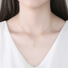 Women's Minimalist Silver Plated Necklace With 18-Inch Chain