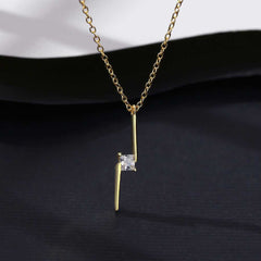 Women's Minimalist Silver Plated Necklace With 18-Inch Chain