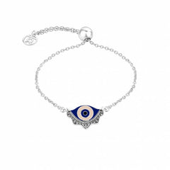 Women's silver plated Evil Eye Bracelet With Zirconia