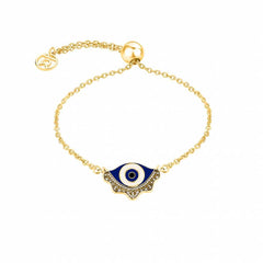 Women's silver plated Evil Eye Bracelet With Zirconia