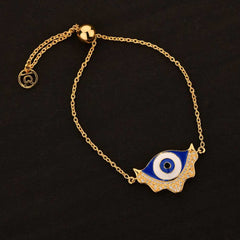 Women's silver plated Evil Eye Bracelet With Zirconia