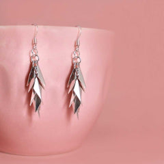 Women's Silver Plated Sharp Dangle Earring