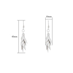 Women's Silver Plated Sharp Dangle Earring