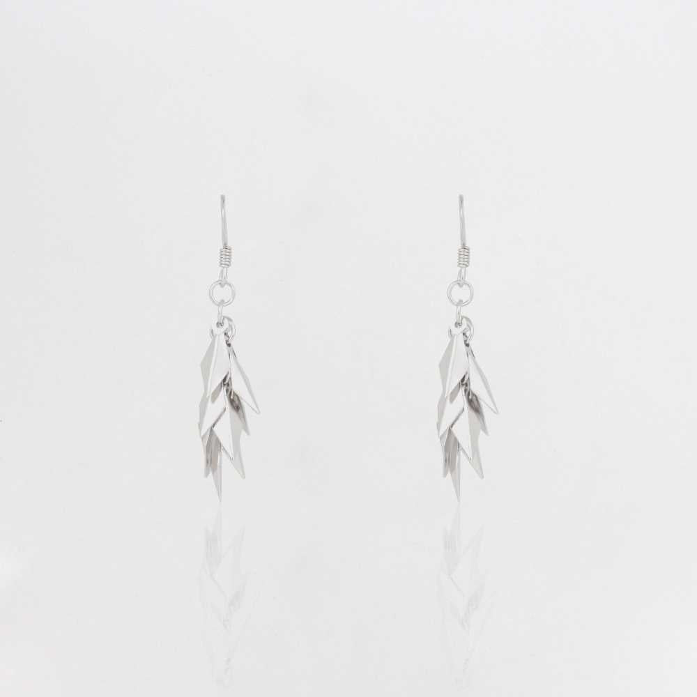 Women's Silver Plated Sharp Dangle Earring