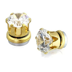 Unisex Zirconia Magnetic Non Piercing Stud and Hoop Earrings
