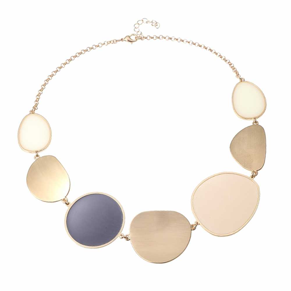 Women's Bohemian Choker Link Chain Necklace With Lobster Clasp