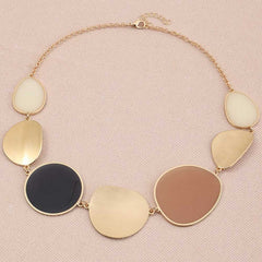 Women's Bohemian Choker Link Chain Necklace With Lobster Clasp
