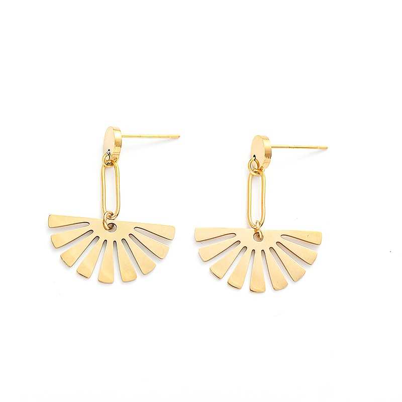Women's Bohemian Stainless Steel Sunray Drop Earrings