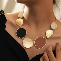Women's Bohemian Choker Link Chain Necklace With Lobster Clasp