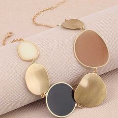 Women's Bohemian Choker Link Chain Necklace With Lobster Clasp