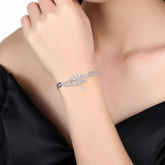 Women's Tree Of Life Chain Bracelet Heart Drop Lobster Clasp