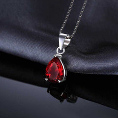 Women's Silver Plated Pendant Necklace With Lobster Claw Closure