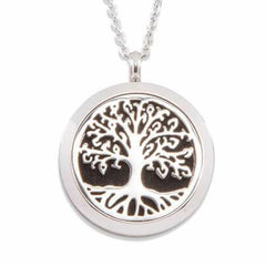 Stainless Steel Aromatherapy Pendant Necklace With 10 Refill Pads