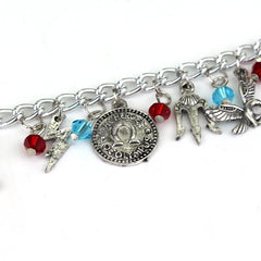 Percy Jackson Crystal Beads Pendent Charm Bracelet Vintage Movie Jewelry