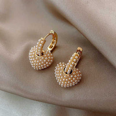Exquisite Heart Shaped Dangle Earrings Romantic Valentine's Day Gift.