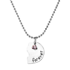 Women's Silver Plated Best Friends Forever Pendant Necklaces