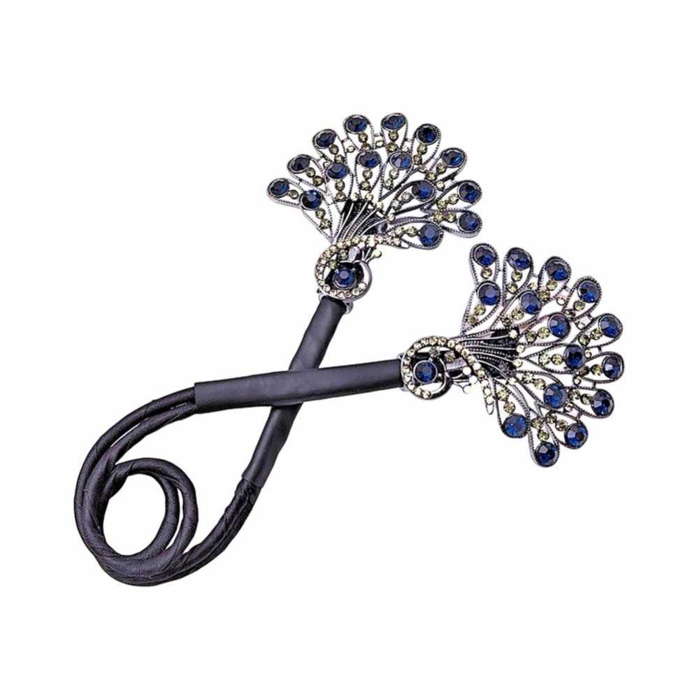 Vintage Rhinestone Decorative Hair Clip Designed As A Twist Hair Bun For Women