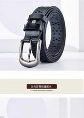 Vintage Floral Hollow Out Buckle Belts Western Solid Color Waistband.
