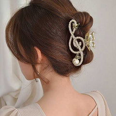 Exquisite Rhinestone Hair Claw Clip With A Nonslip Shark Claw Design For Women