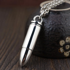 Sterling Silver Bullet Style Pendant Silver & Gawu Box Key Chain