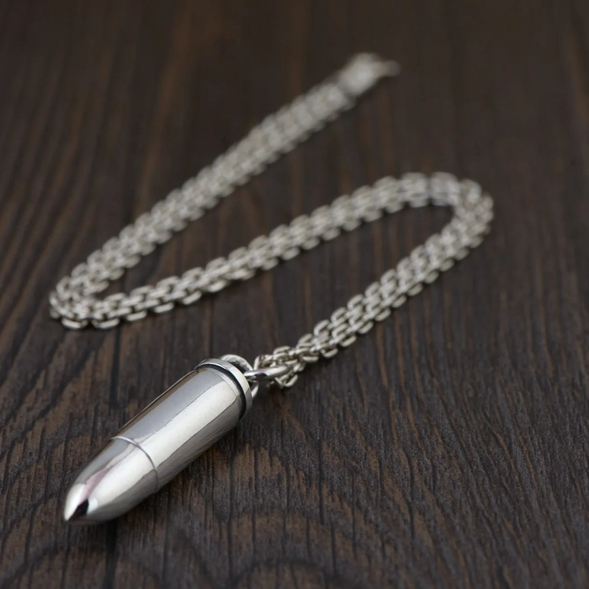 Sterling Silver Bullet Style Pendant Silver & Gawu Box Key Chain