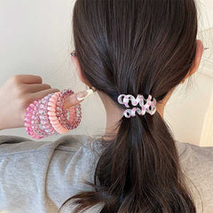 6 Pcs Universal Type Telephone Wire Hair Band Fashion For Women