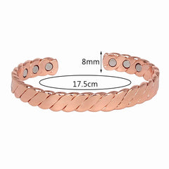 Vintage Women's Copper Bangle Bracelet with Magnets
