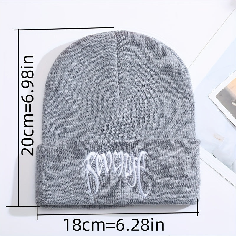 Embroidery Cold Hat Warm Ear Protection Knit Cap