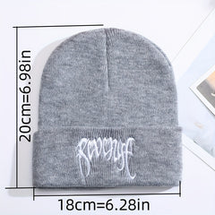 Embroidery Cold Hat Warm Ear Protection Knit Cap
