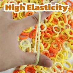Bulk Piece of 100 Colorful Nylon Hair Ties Elastic Ponytail Holders for Women