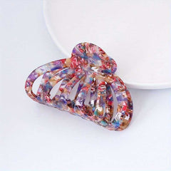 Boho Vintage Mixed Color Hair Claw With A Secure Lantern Shaped Design