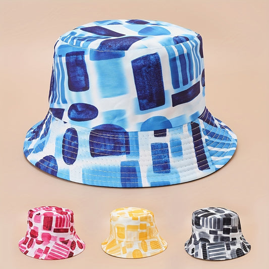Geometric Print Sun Hat Bucket Hat for Men