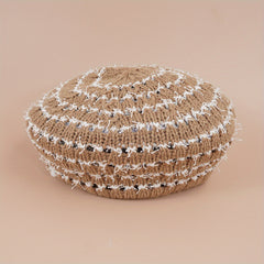Striped Hollow Beret Hat Summer Breathable All-match Painter Hat