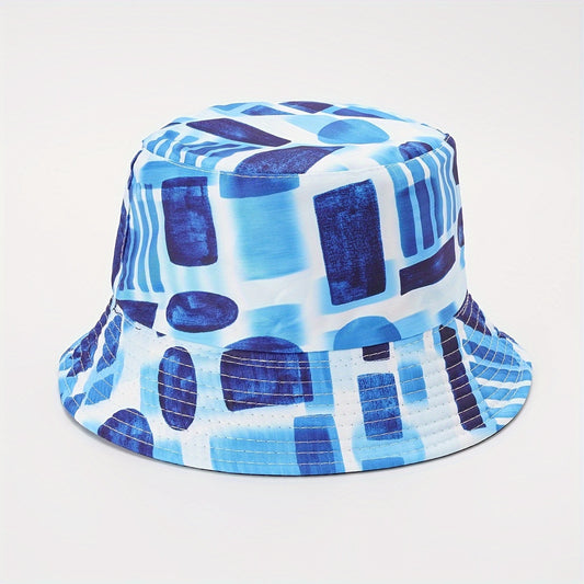 Geometric Print Sun Hat Bucket Hat for Men