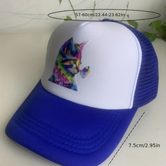 Cat Element Baseball Cap Mesh Cap Sun Hat