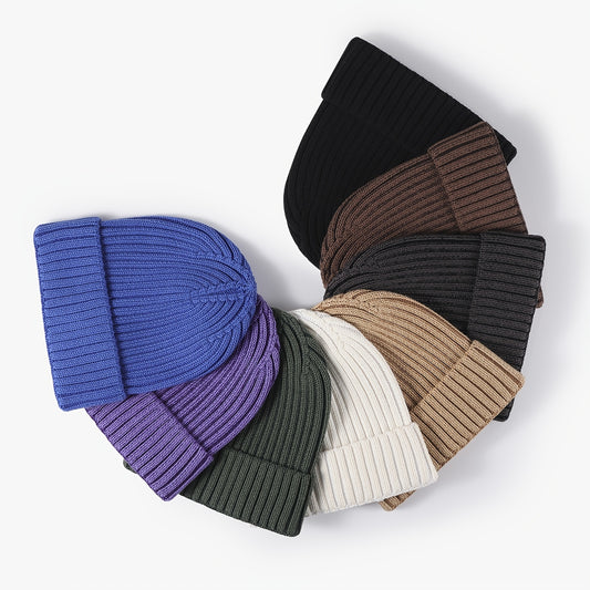 Men's Winter Knitted Cuffed Beanie Hat Ear Protection