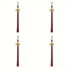 4pcs Polyester Rayon Doctor Hat Graduation Tassels