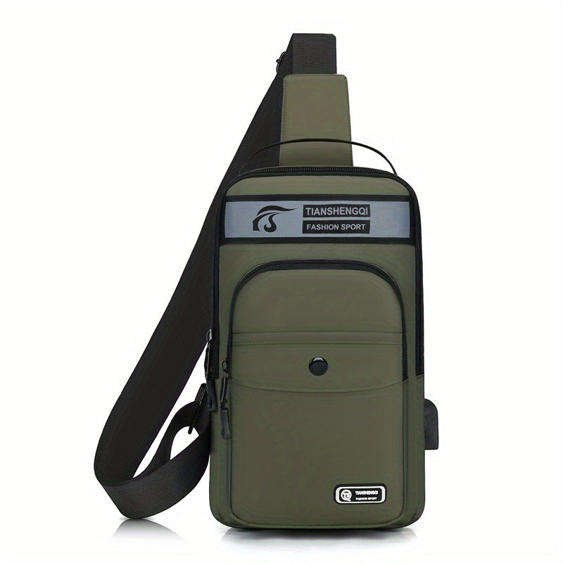 Men's Chest Bag Messenger Bag Large Capacity Crossbody Bag
