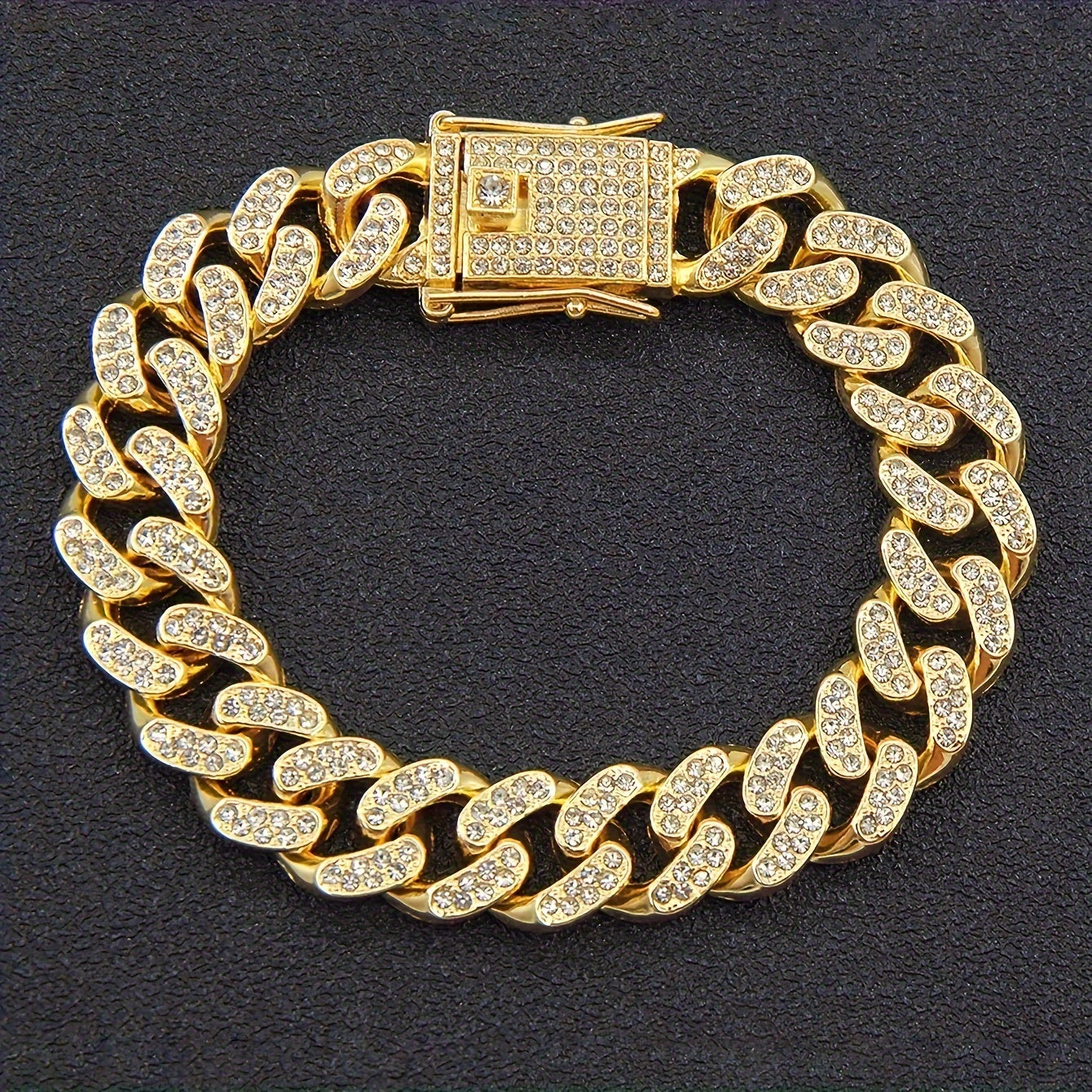 Unisex Silver And Gold Plated Zirconia Elegant Chain Bracelets