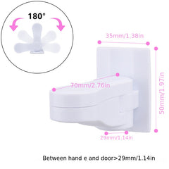 Child Safety Door Lever Lock - Rotation Proof Adhesive Security Latch