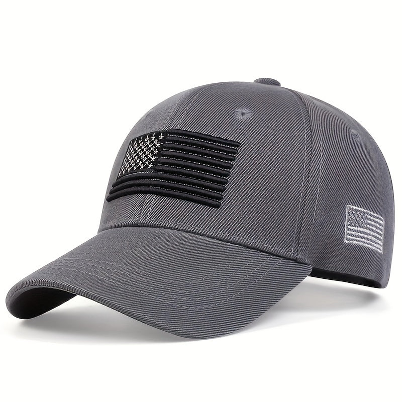 Mens American Flag Baseball Cap Adjustable Casual Hat Spring Autumn